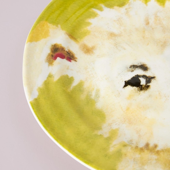 NWT Anthropologie Set of 4 Carol Atkins Furry Friends Dessert Salad Plates - Picture 3 of 9